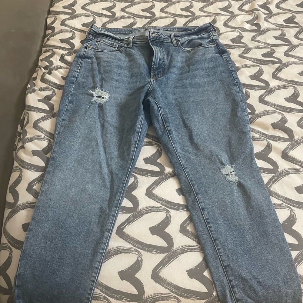 Women's Blue Distressed Jeans